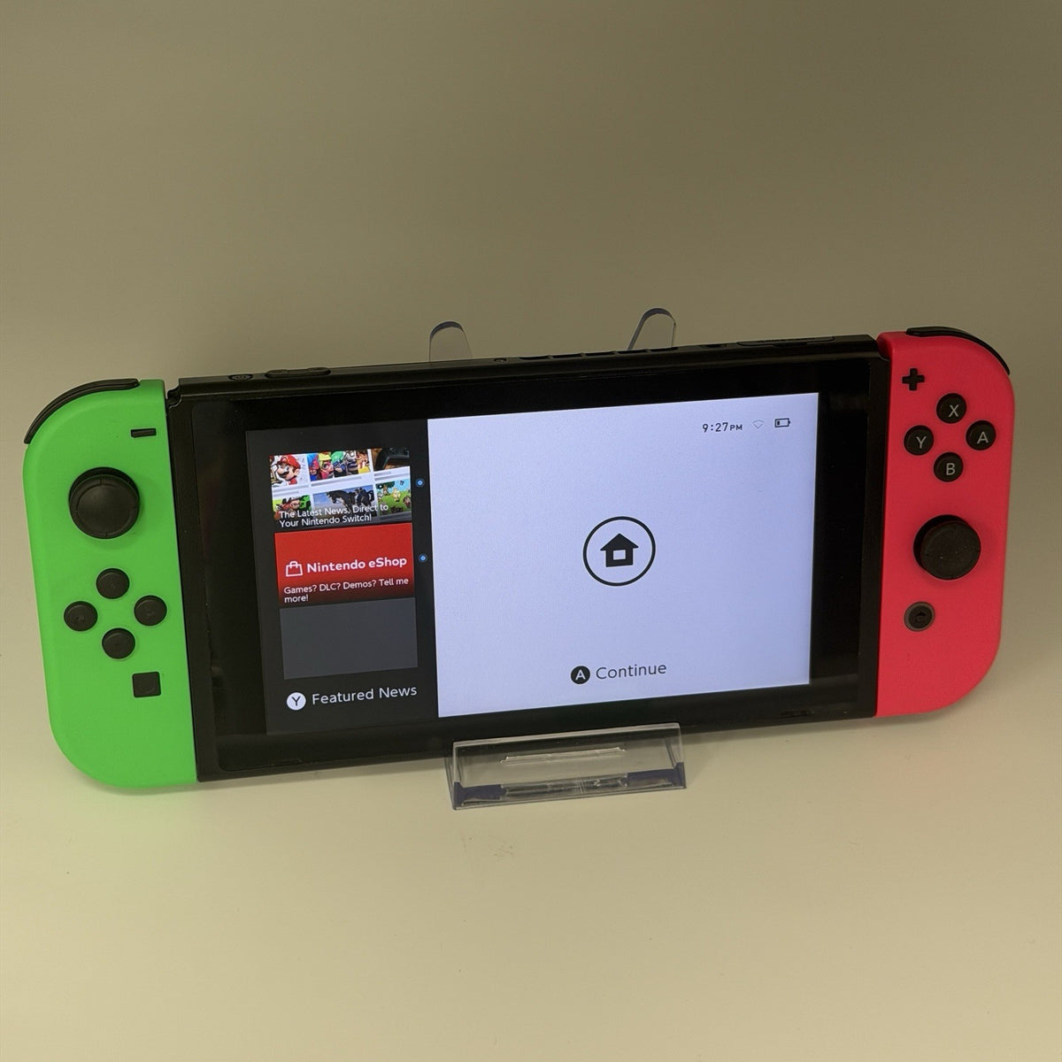 Nintendo Switch V1 HAC-001 Console, Joycons Neon Pink & Green Region Free Tested