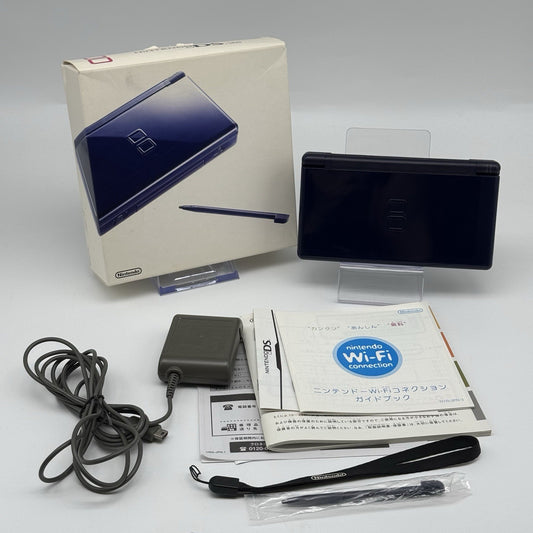 Nintendo DS Lite [Complete In Box CIB w/Manual] Enamel Navy Blue Console Tested0