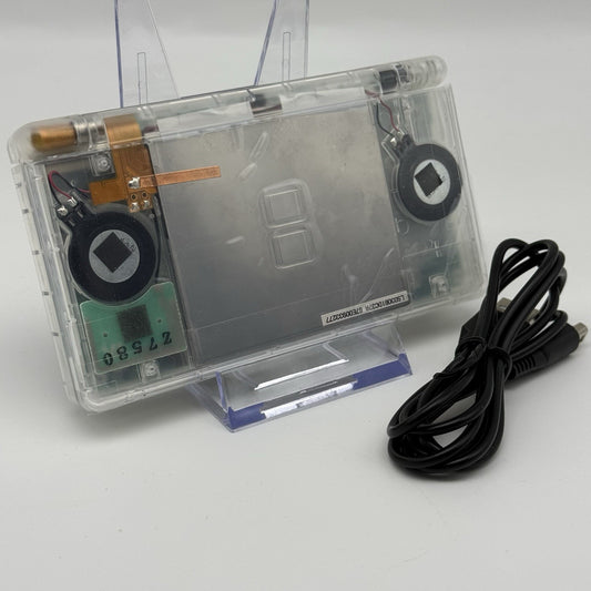 Nintendo DS Lite Transparent Clear Console Reshell w/Charger Tested Region Free0