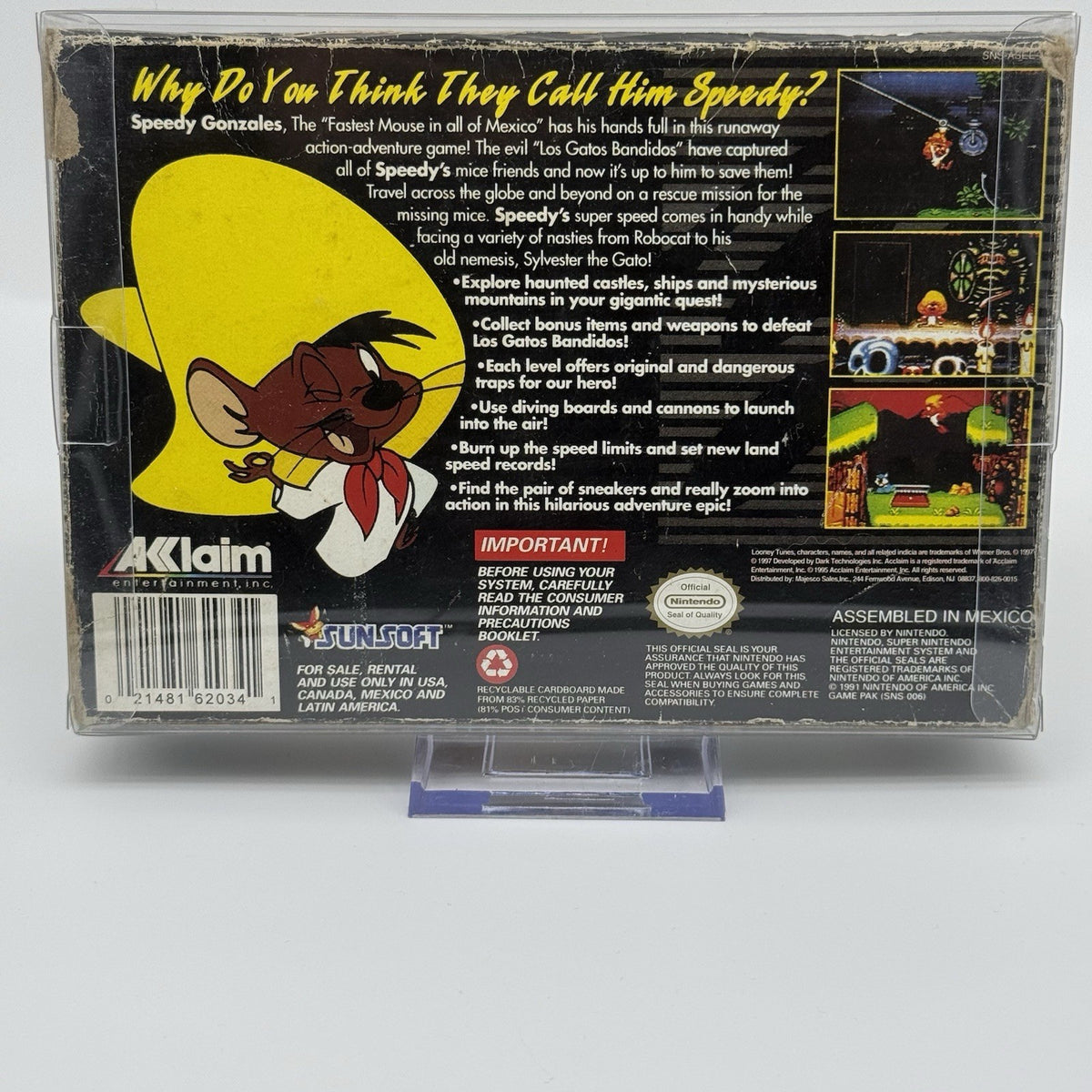 Speedy Gonzales: Los Gatos Bandidos SNES Super Nintendo 1994 CIB Complete Tested12