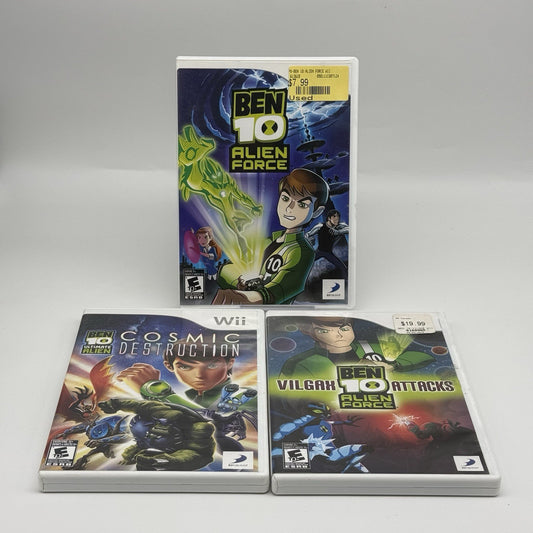 Ben 10: Cosmic Destruction, Alien Force, Vilgax Attacks Nintendo Wii Lot Tested0