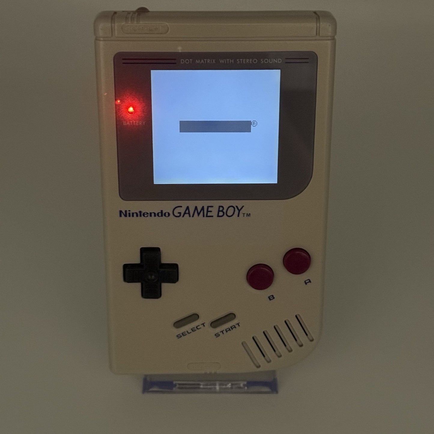 Grey Nintendo Classic Game Boy DMG With Upgraded Backlit IPS LCD Screen Console0