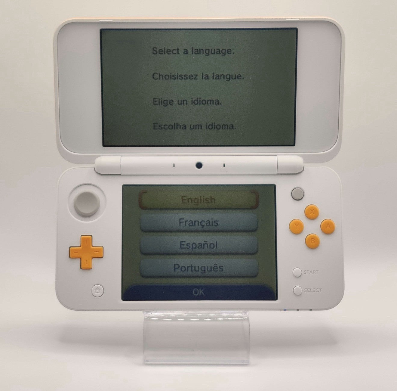 “new” Nintendo 2DS 3DS XL Console White Orange Handheld System Open Box Like New1