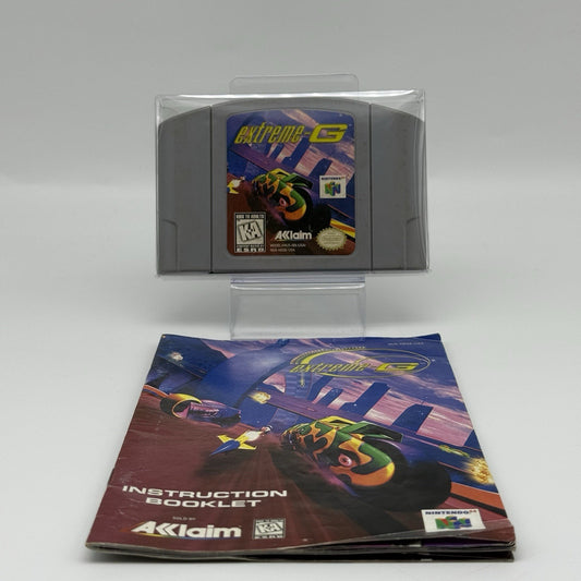 Extreme G (Nintendo 64 N64, 1997) Game w/Manual & Protector - Tested Working0