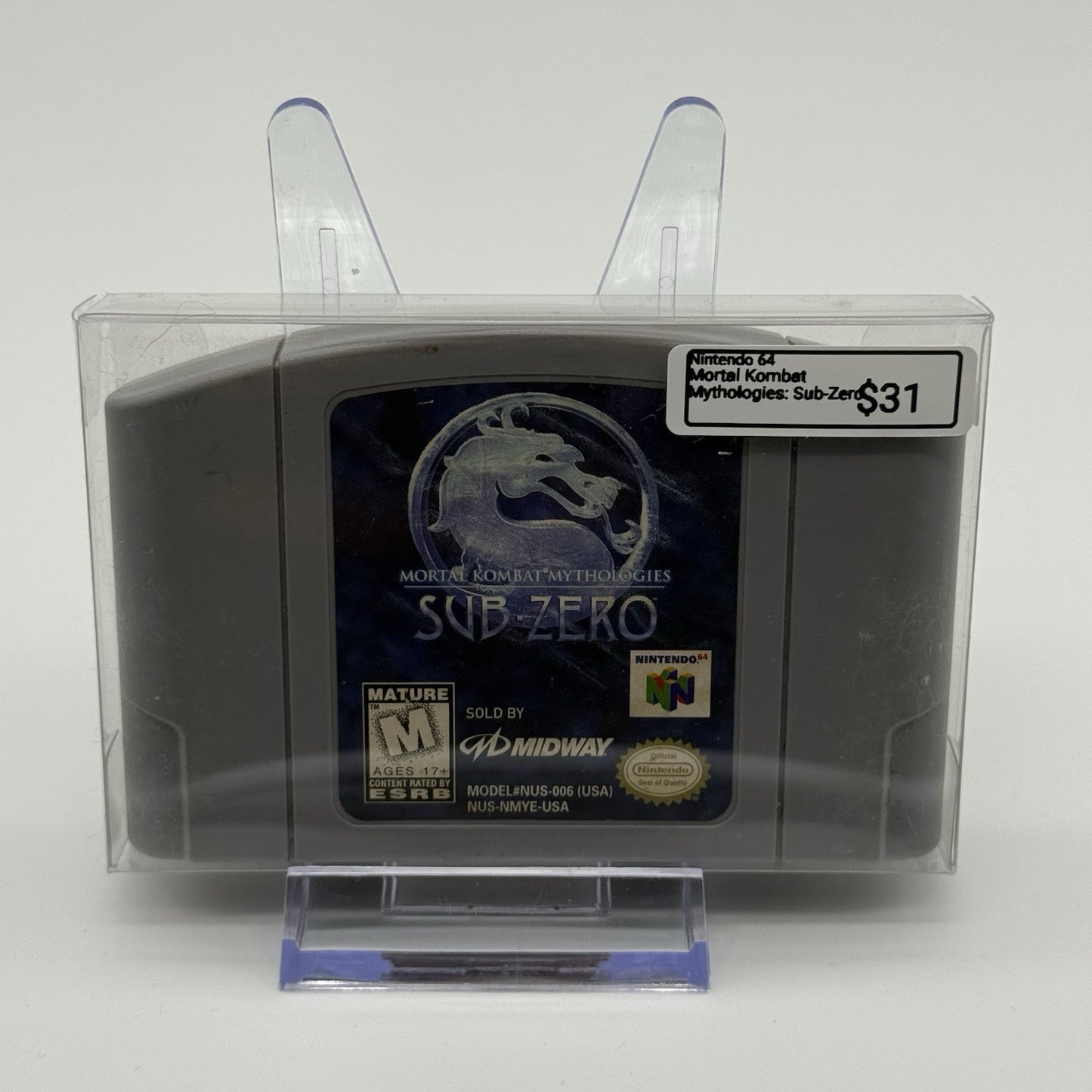 Mortal Kombat Mythologies: Sub-Zero Game Cartridge Nintendo 64 N64 - Tested0