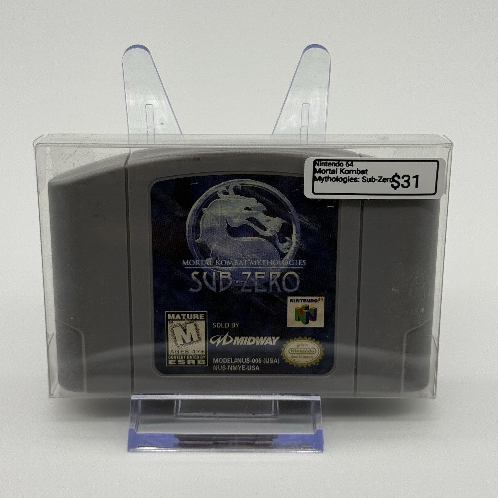 Mortal Kombat Mythologies: Sub-Zero Game Cartridge Nintendo 64 N64 - Tested0