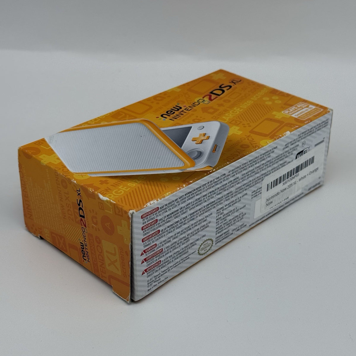 “new” Nintendo 2DS 3DS XL Console White Orange Console, Charger, Box - Tested17