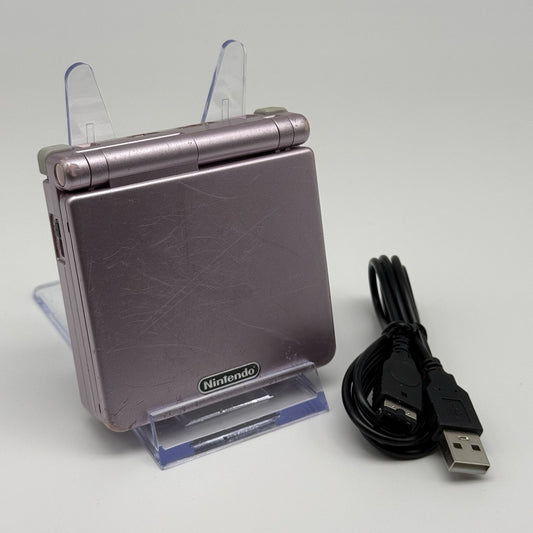 Nintendo Gameboy Advance GBA SP Pink Console Backlit AGS-101 w/Charger - Tested0