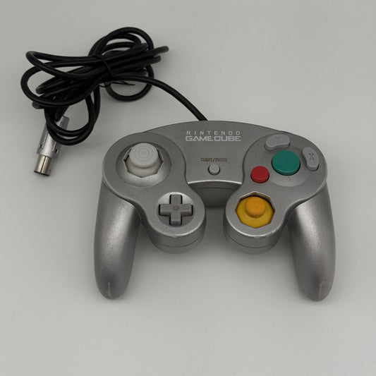 Official Nintendo GameCube Controller Platinum Silver OEM DOL-003 T2 Dot Tested0