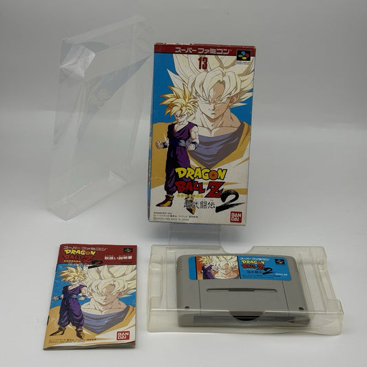 Dragon Ball Z Super Butouden 2 Super Famicom SFC Japan Complete CIB w/Protector0