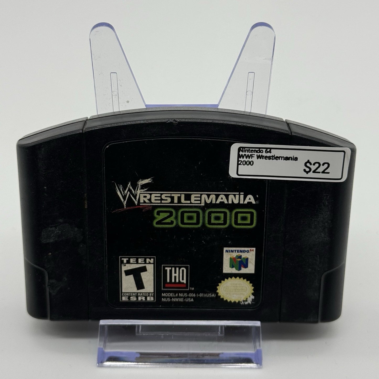WWF Wrestlemania 2000 N64 Nintendo Cartridge Game Tested0