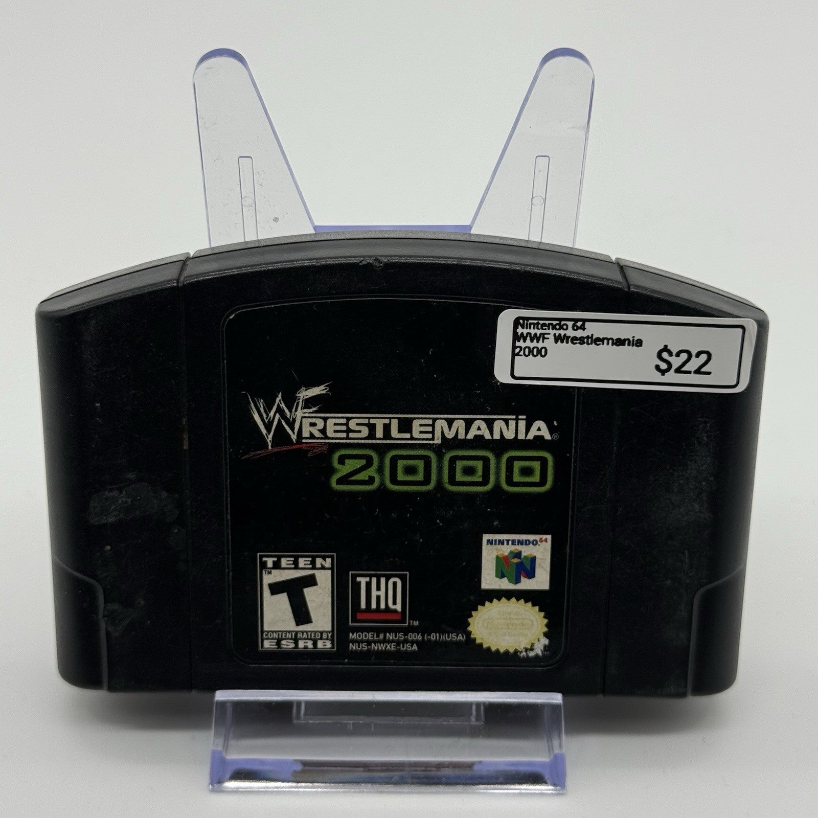 WWF Wrestlemania 2000 N64 Nintendo Cartridge Game Tested0