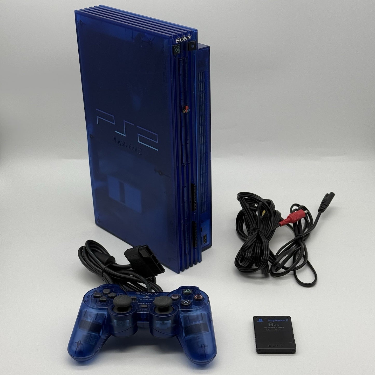 Sony Playstation 2 Ocean Blue PS2 SCPH-37000 Japanese Console Controller NTSC-J0