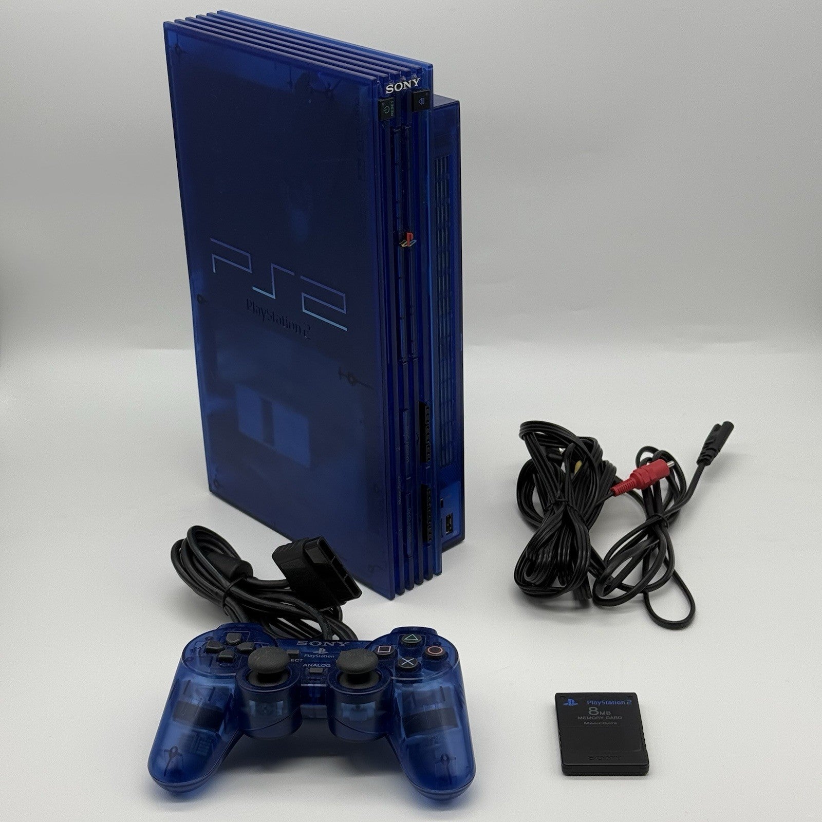 Sony Playstation 2 Ocean Blue PS2 SCPH-37000 Japanese Console Controller NTSC-J0