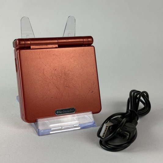 Nintendo Gameboy Advance GBA SP Red Console AGS-001 w/Charger - Tested0