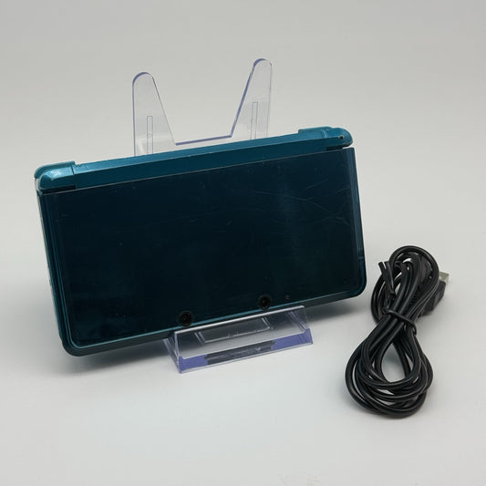 Nintendo 3DS Handheld Console Aqua Blue Glass Lens Region Free NTSC-J - Tested0