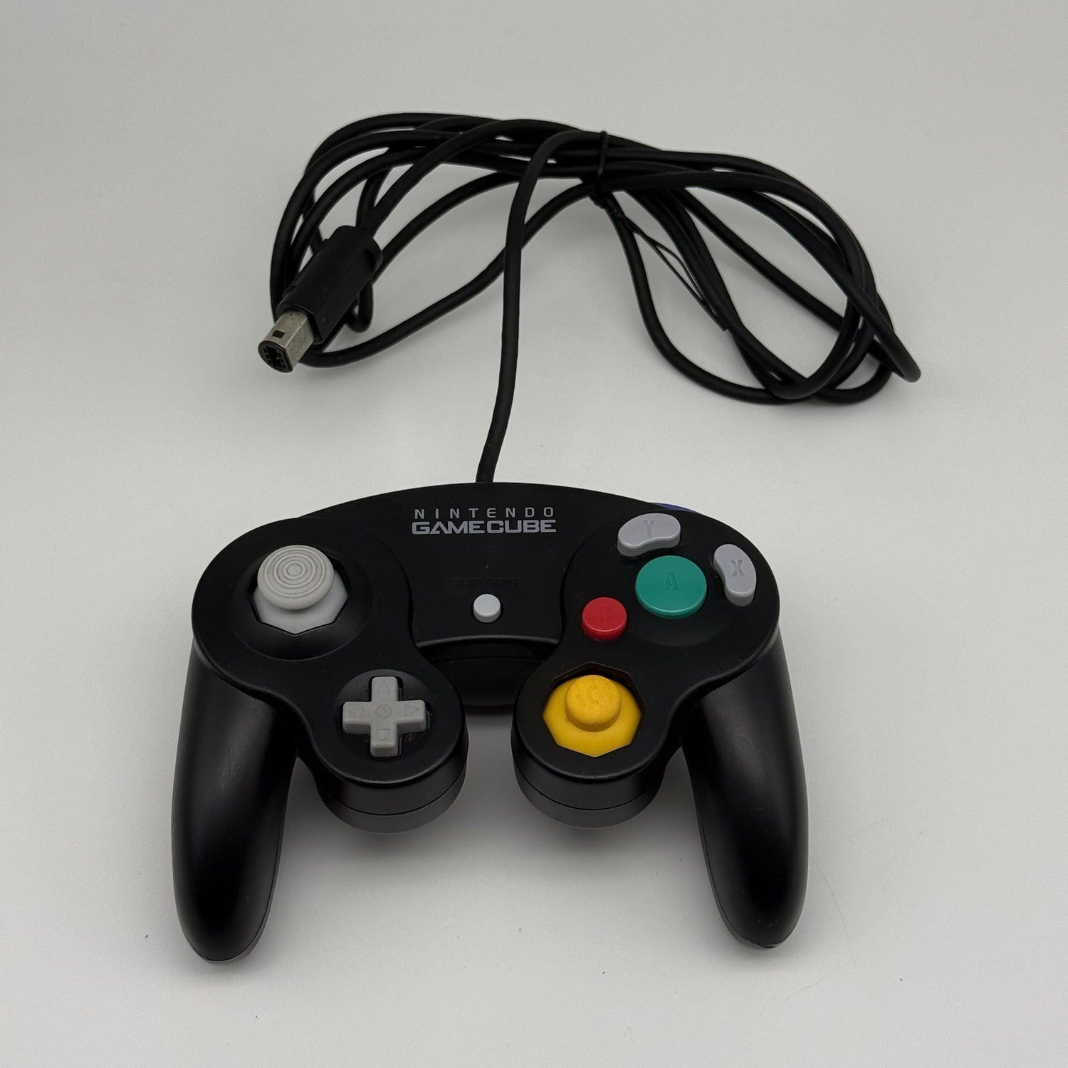 Official Nintendo GameCube Controller BLACK OEM Remote DOL-003 T2 Dot - Tested0