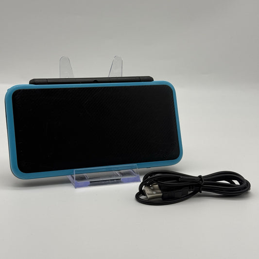 “new” Nintendo 2DS XL Console Black Turquoise w/Charger - Tested Working0