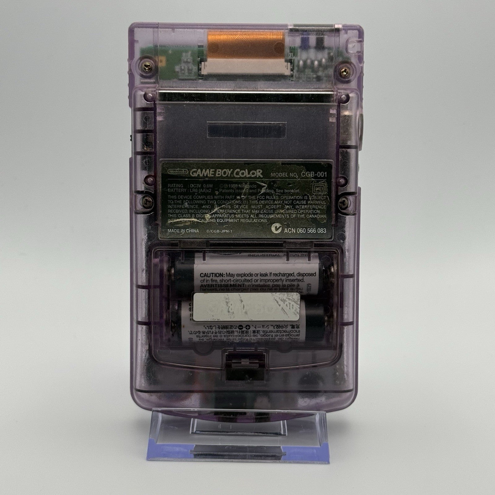 Nintendo Gameboy Boy Color Atomic Clear Purple Console Glass GBC CGB-001 Tested2