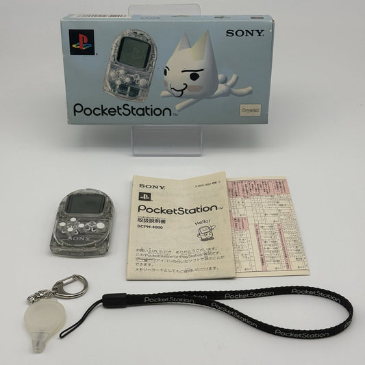 SONY Pocket Station Clear Crystal SCPH-4000 w/Box PlayStation PS1 Japanese - USA0