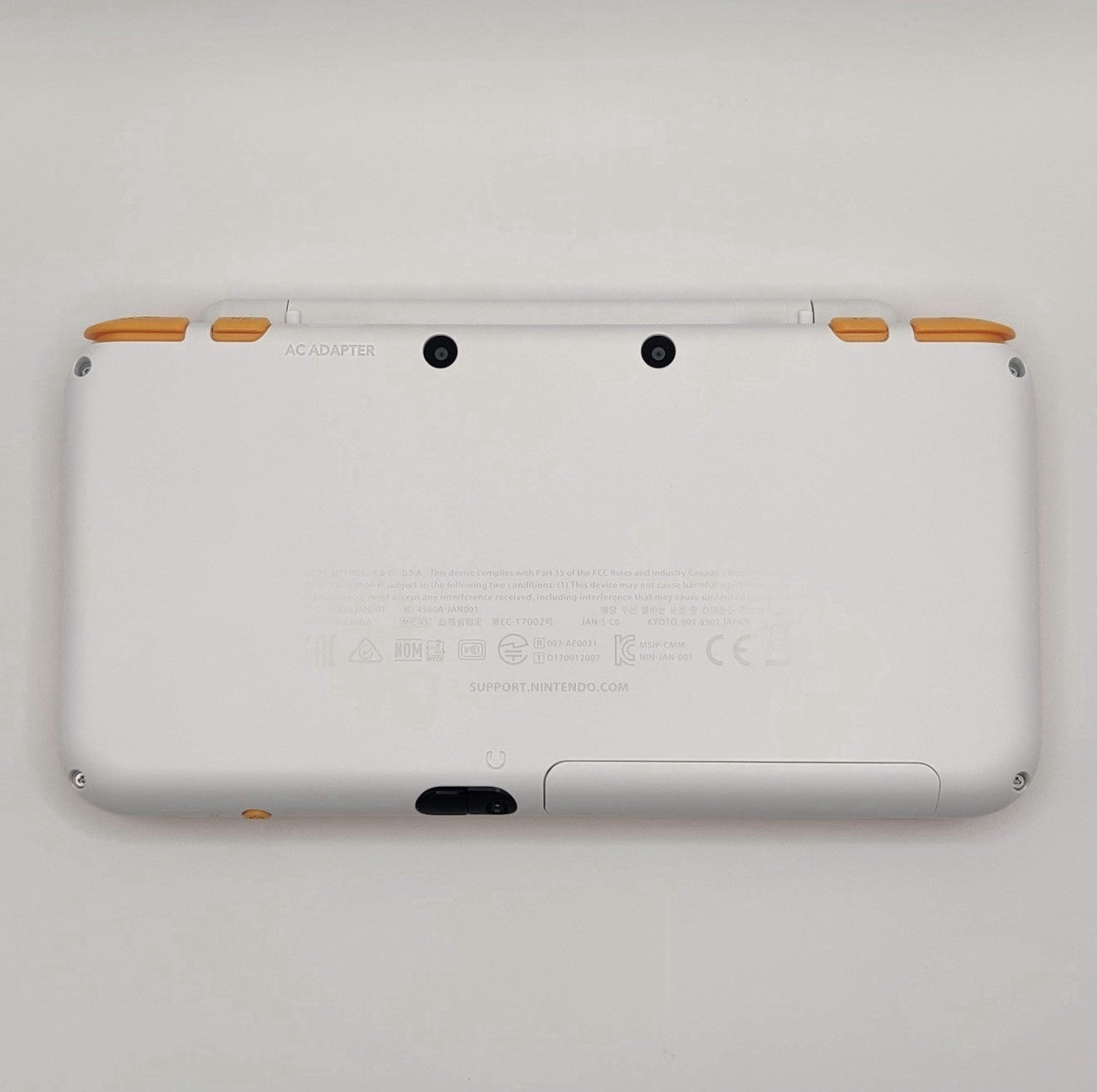 “new” Nintendo 2DS 3DS XL Console White Orange Handheld System Open Box Like New2