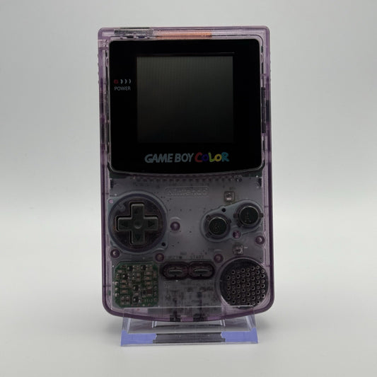 Nintendo Gameboy Boy Color Atomic Clear Purple Console Glass GBC CGB-001 Tested0