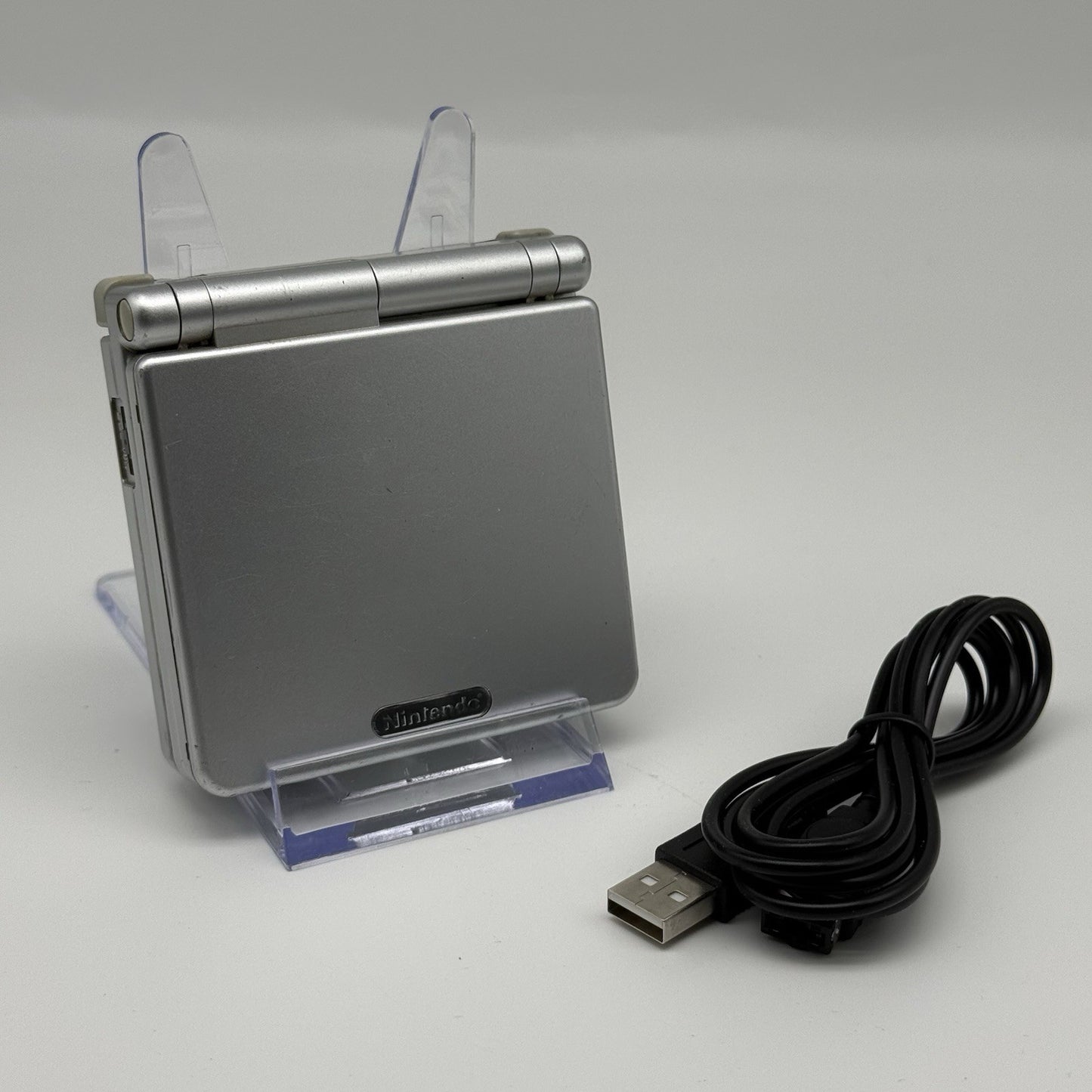 Nintendo Gameboy Advance GBA SP Silver Platinum Console AGS 001 w/Charger Tested0