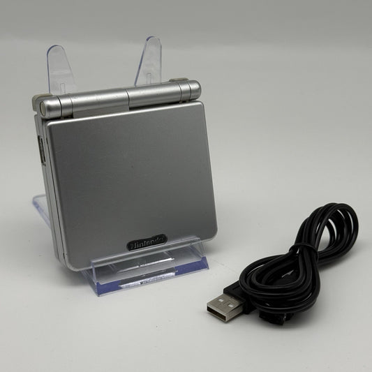 Nintendo Gameboy Advance GBA SP Silver Platinum Console AGS 001 w/Charger Tested0