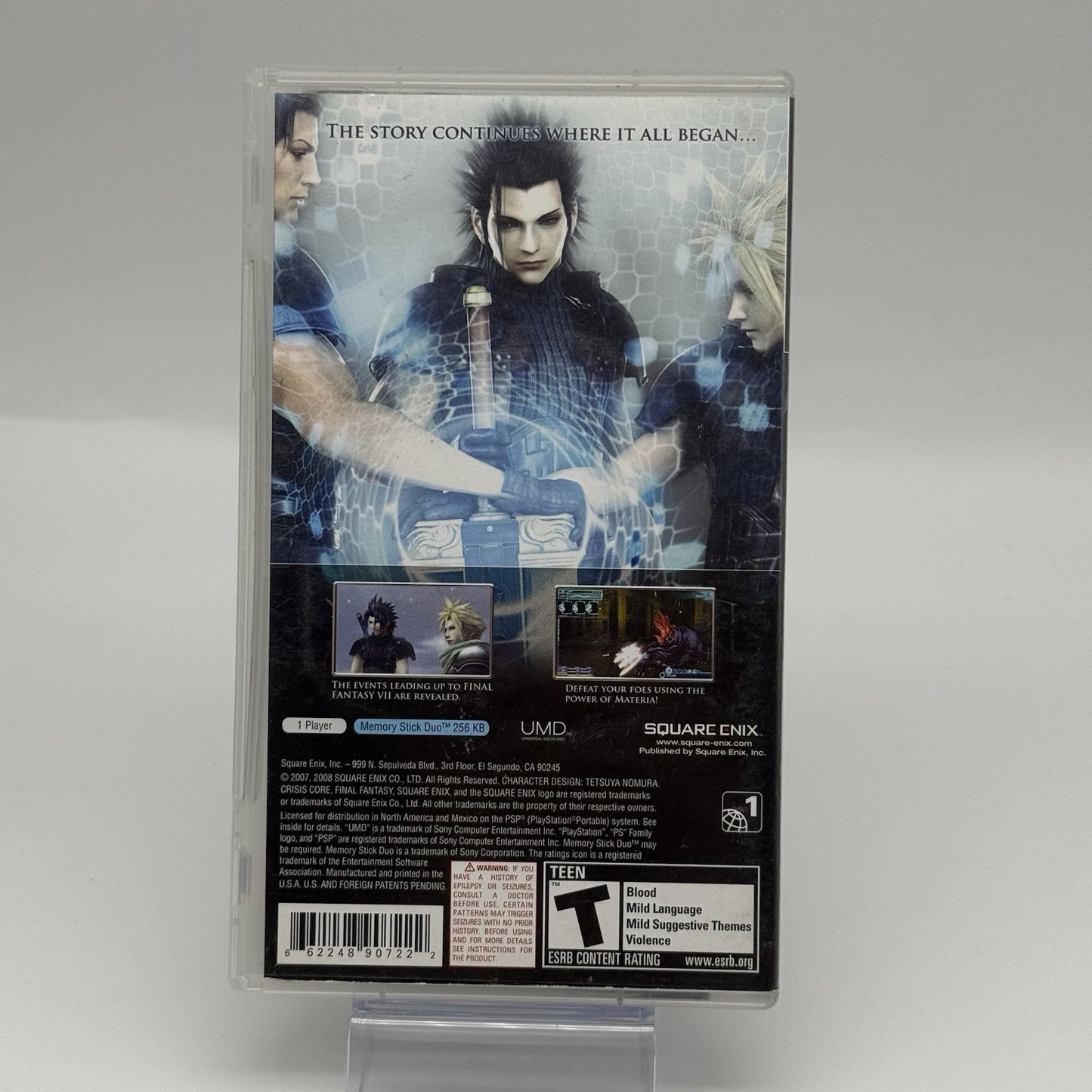 Crisis Core: Final Fantasy VII 7 PSP Black Label Complete CIB w/Reg Card Tested3
